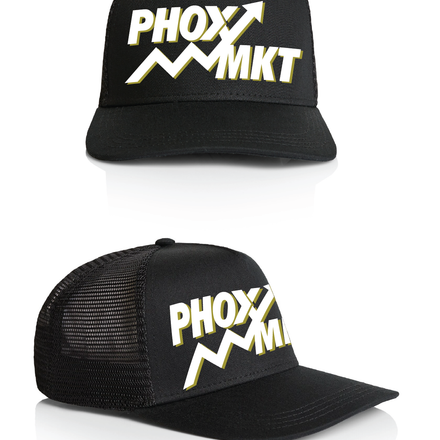 PHOX trucker black & white & gold