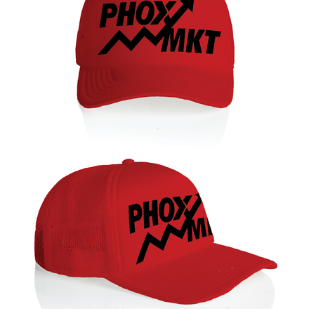 PHOX trucker red & black