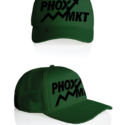 PHOX trucker green & black