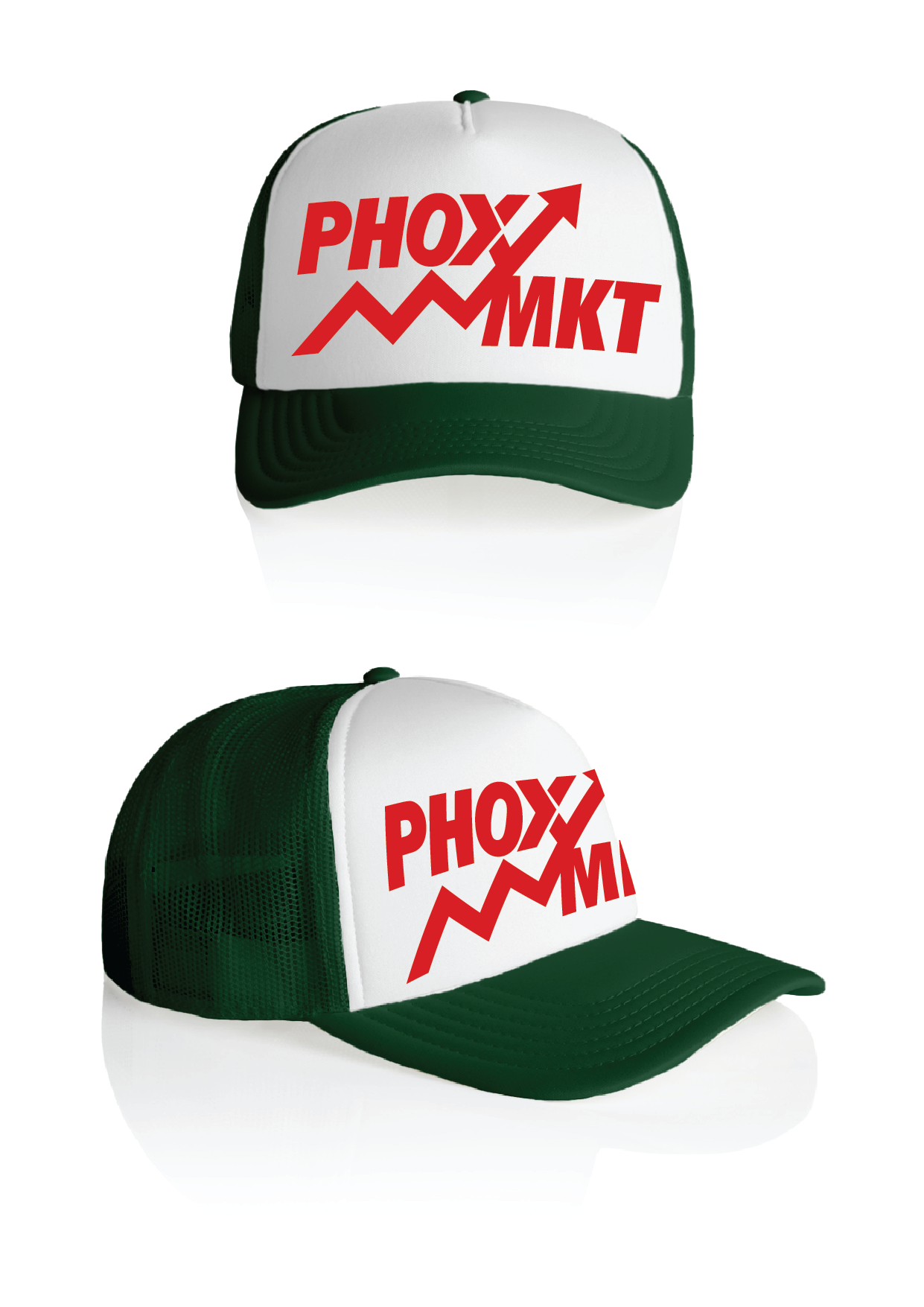 PHOX trucker green & red & white