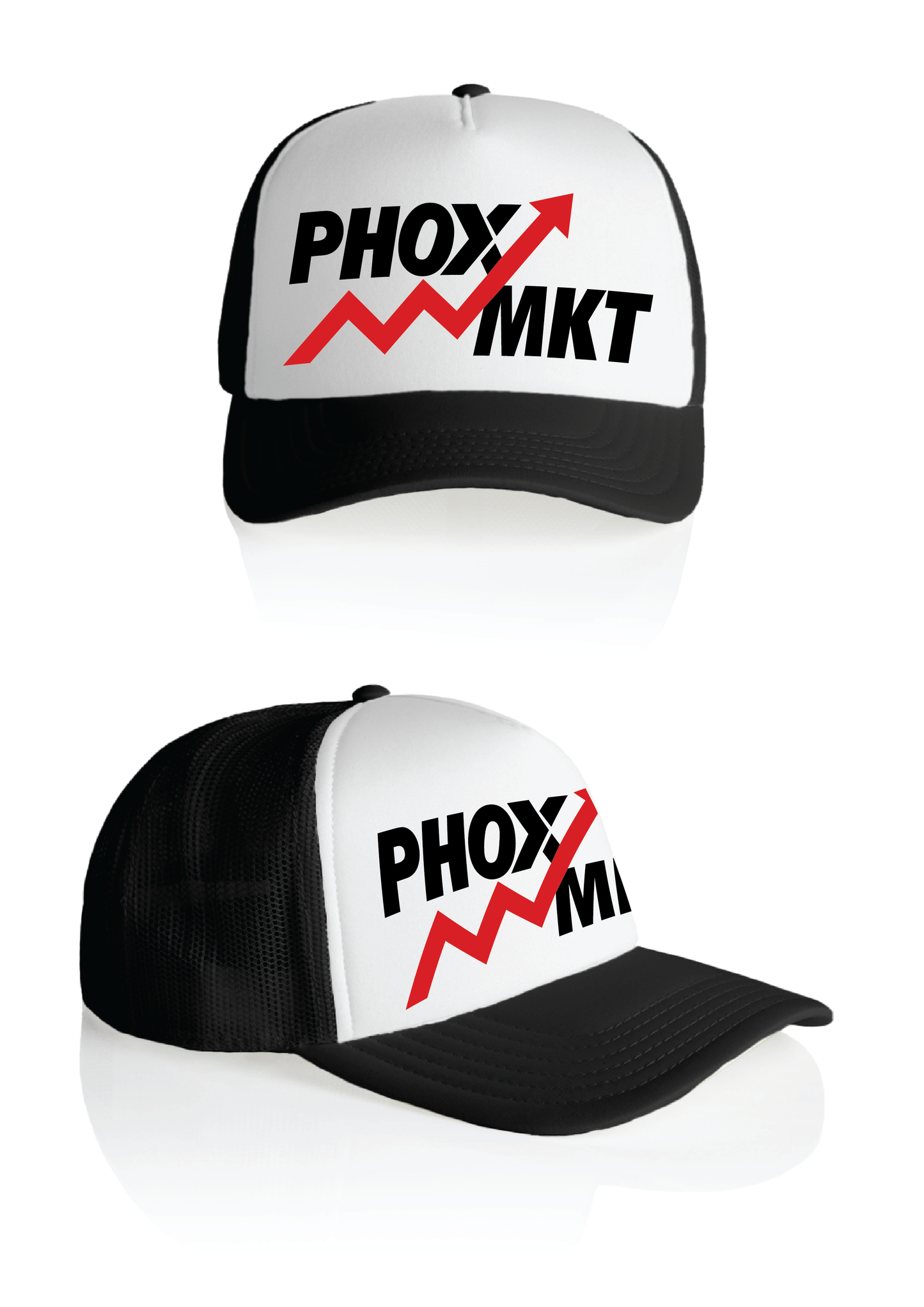 PHOX trucker black & red & white